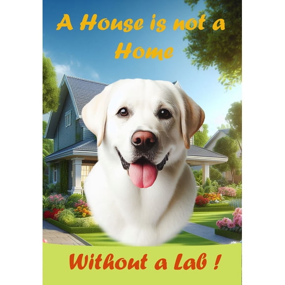 White Labrador - Best of Breed A House is Not a Home Outdoor Garden Flag 12" x 17" Mailbox Flag Dog Flag