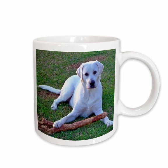 3drose, White Labrador Retriever, 15oz Mug