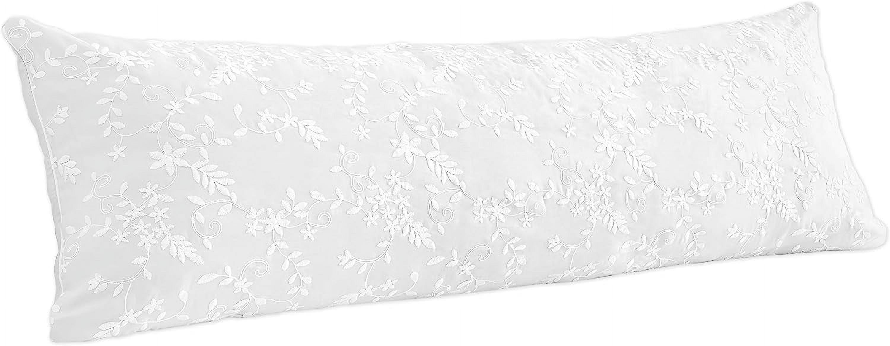 White Lace Body Pillow Case Cover (Pillow Not Included) Solid