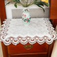 thumbnail image 1 of White Lace Embroidered Soft Tablecloth Nightstand Scarves Wedding Banquet Home Decoration,Square, 1 of 9