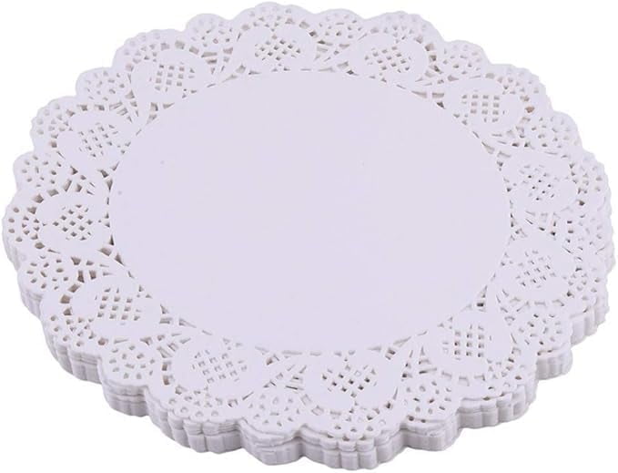 White Lace Paper Doilies - 10 inch Round Paper Doilies - Disposable Paper Placemats - for Wedding, Birthday, Cakes, Desserts, Tableware Food Decoration, Pack of 100