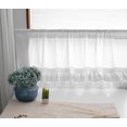 thumbnail image 1 of White Lace Ruffled Valance Curtain Toppers Kitchen Window Short Curtain Rod Pocket Cotton 60"X18" 1PC, 1 of 8