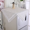 thumbnail image 1 of White Lace Tablecloth, Small Table Cloth, Embroidered Coffee Table Cover, Bedside Table Runner Home Bedside Nightstand Tabletop Decoration, 1 of 4