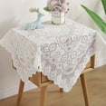thumbnail image 1 of White Lace Tablecloth for Table Lace Tablecloths Lace Table Covers  for Kitchen Wedding Party Decoration,36x36inch, 1 of 4