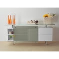 thumbnail image 1 of White Lacquer BUFFET with FROSTED SLIDING Glass DOOR, 1 of 2