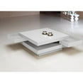 thumbnail image 1 of White Lacquer Wood Coffee Table with Two White Drawers, 1 of 1