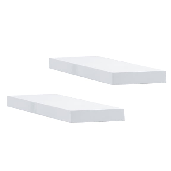 White Lacquered MDF Side Extension Panels Only, 2PCS Side Table Boards Without Central Tabletop, Single Box Furniture Replacement Accessories