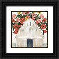 thumbnail image 1 of White Ladder 15x15 Black Ornate Wood Framed with Double Matting Museum Art Print Titled - Floral Pop Ups, 1 of 4