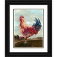 thumbnail image 1 of White Ladder 25x32 Black Ornate Wood Framed with Double Matting Museum Art Print Titled - Hillside Rooster II, 1 of 4
