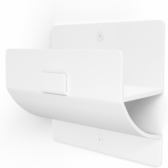 White Ladder Hooks for Garage Wall - Step Ladder Holder Wall Mount - Step Stool Garage Wall Hanger