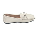 thumbnail image 1 of White Ladies Casual Flat Footwear With Bow Accent And Non-Slip Sole In Plus Size For Leisure And Daily Use, 1 of 8