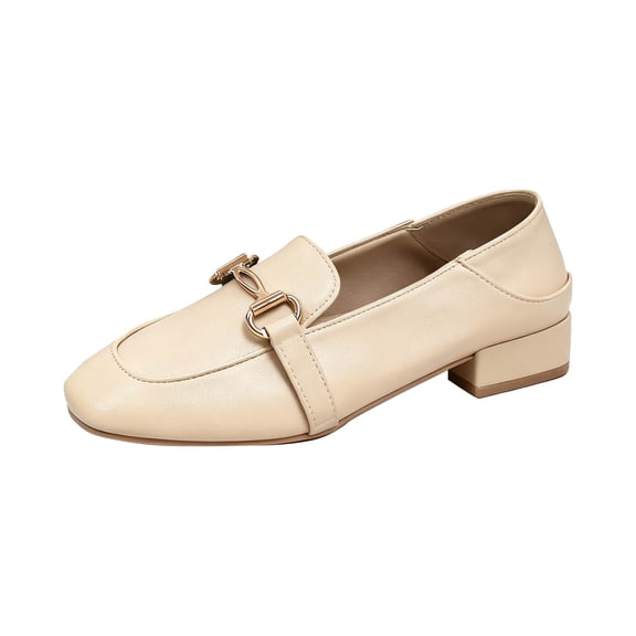 White Ladies Casual Loafers Breathable Flat Soft Sole One Strap Leather Shoes For Versatile Occasions