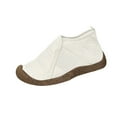 thumbnail image 1 of White Ladies High Top Shoes With Round Toe Slip On For Casual Style, 1 of 9
