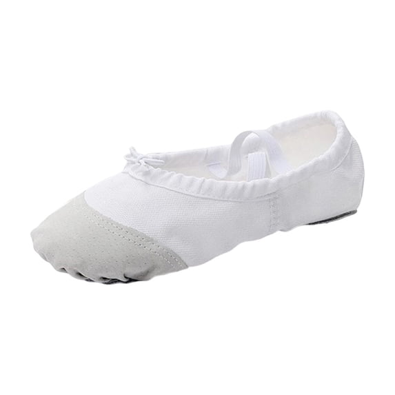 White Ladies Lace-Up Dance Footwear Plus Size Design Fall Winter Soft Sole Canvas Practice Shoes For Training And Recreational Use