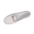 thumbnail image 1 of White Ladies Round Toe Slip On Moccasins Flat Bottom Shallow Mouth Lightweight Solid Color Casual Four Season Footwear, 1 of 8