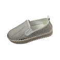 thumbnail image 1 of White Ladies Slip On Loafers Round Toe Rhinestone For Comfortable Walking, 1 of 9