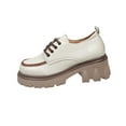 thumbnail image 1 of White Ladies Versatile Loafers With Solid Finish And Thick Sole Ensuring Comfort And Elegance In Various Settings, 1 of 9