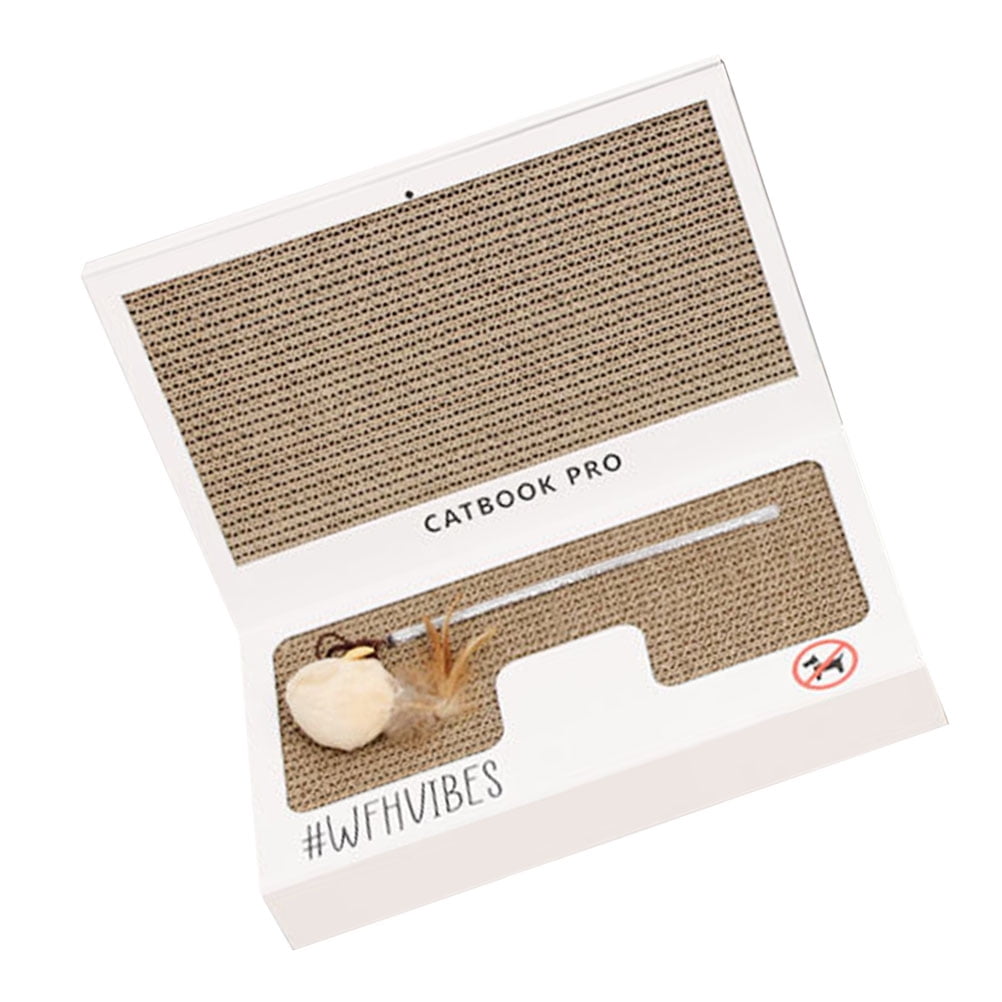 White Laptop Computer Cat Scratch Scratchers Toy Mat Scratching Post