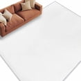 thumbnail image 1 of White Large Area Rugs for Bedroom Living Room, Soft Non Slip Carpet Bedside Rug, Modern Simple White Backdrop Rectangular Floor Cover Kitchen Accent Rug 6'x9' for Dining Room/Office, 1 of 9