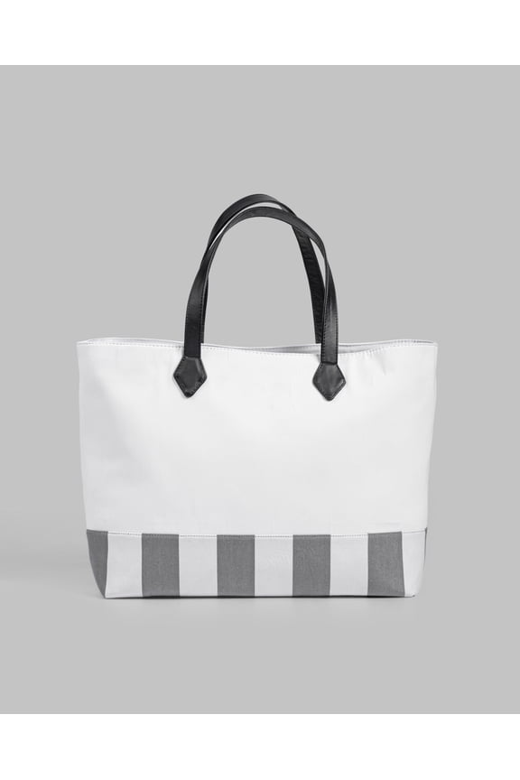 White Large Leather Tote Bag for Women – Water-Resistant Travel Tote | Gift for Wife