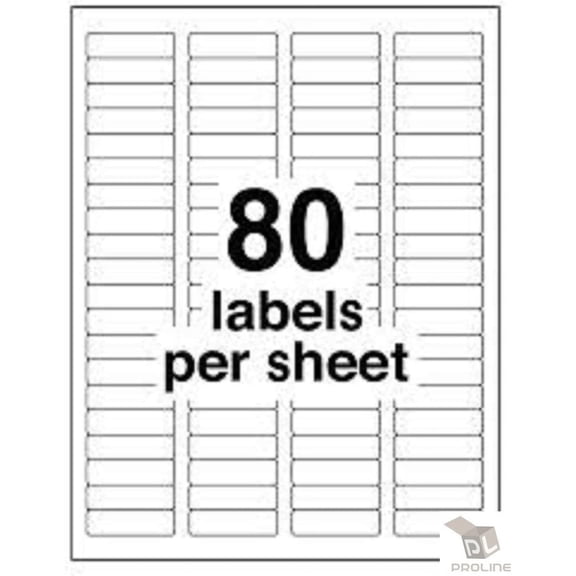 White Laser Inkjet 1.75"x0.5" Return Address Mailing FBA Labels 80-UP 80 Labels Per Sheet (100 Sheets)