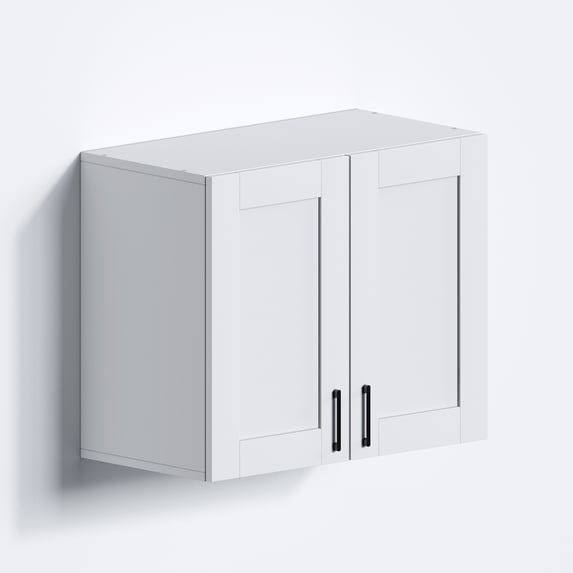 White Laundry Room Cabinets and Storage with 2 Doors and Utility Adjustable Shelf,Gabinetes Para Cocina Cupboard Kitchen Organizers and Storage Pantry Wall Mounted 12.4"D x 23.6"W x 19.7"H