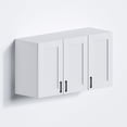 thumbnail image 1 of Fddevelop White Wood Laundry Room Wall Cabinet with 3 DoorS and Adjustable Shelf 35.4"W, 1 of 8