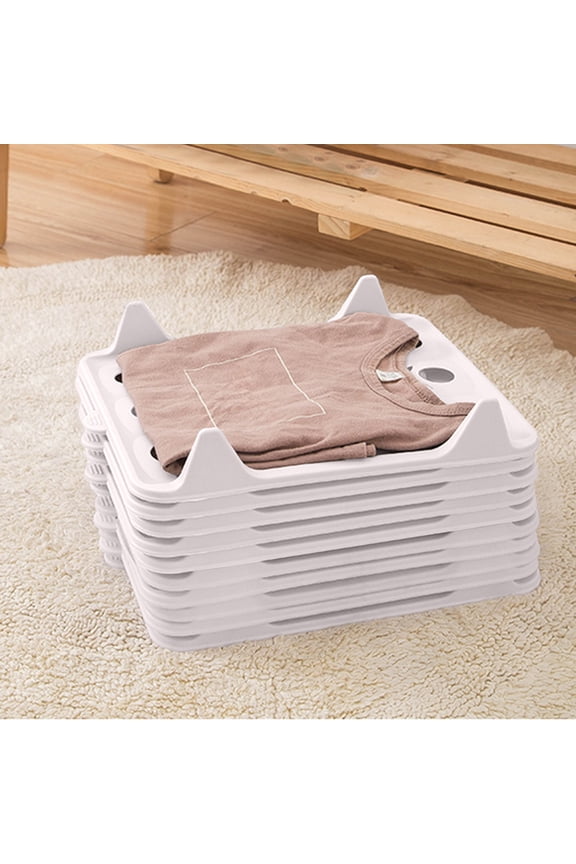 White Lazy Clothes Folding Board - Wrinkle-Proof Laundry Organizer Tool, Adjustable Shirt Pants T-Shirt Folder, Sturdy Wardrobe Storage Organizer, Time-Saving Laundry Folding Assistant, 1pc