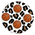 thumbnail image 1 of White Leopard Basketballs Pattern Round Fitted Tablecloth with Elastic Edge,Dining Table Cover Waterproof,Outdoor Round Tablecloth for Camping,Dining,Indoor and Outdoor, 1 of 7