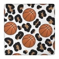 thumbnail image 1 of White Leopard Basketballs Pattern Square Fitted Tablecloth with Elastic Edge,Square Table Cover,Washable Elastic Table Cover for Home Kitchen Party Decor 36"x36", 1 of 6