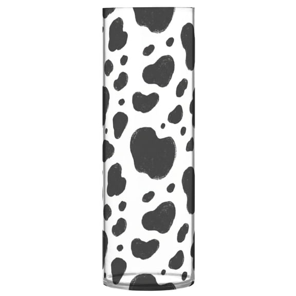 White Leopard Print Vase Flower Vase Clear Unbreakable Plastic Tall Decorative 11.8in