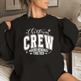 thumbnail image 1 of White Letter Family Grew Making Memories Christmas Graphic Round-neck long-sleeved Cotton Black S-3XL, 1 of 6