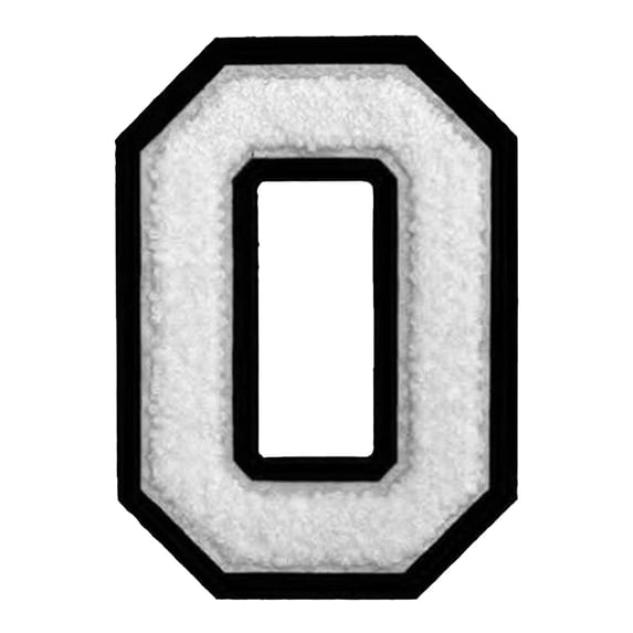 White Letter Or Number Patch, Large Numerals For Clothing Backpacks Hats Jeans, Iron On Sew On (A)