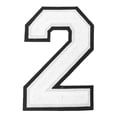thumbnail image 1 of White Letter Or Number Patch, Large Numerals For Clothing Backpacks Hats Jeans, Iron On Sew On (C), 1 of 9