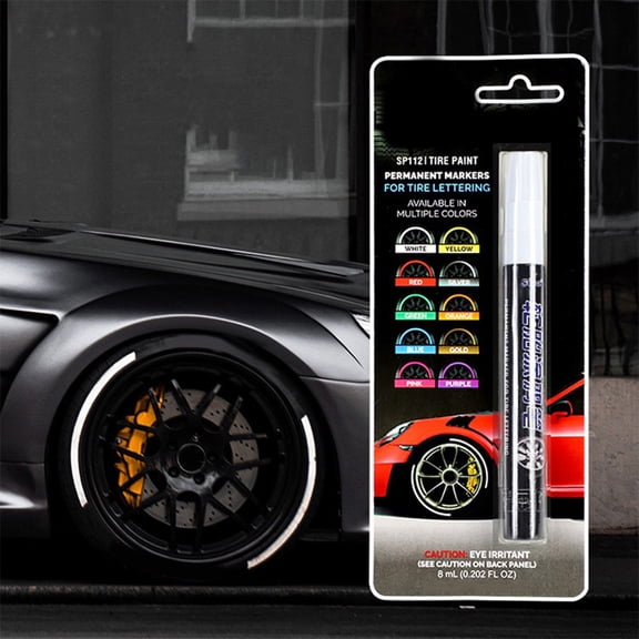 White Letter Paint Marker Pen for Tire Sidewall Lettering on Cars and Trucks