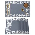 thumbnail image 1 of White Letters Placemats Set of 8 Modern Minimalist Style Sky Grey Place Mats Indoor Wipeable Table Mats Washable Cloth Dining Table Placemats for Kitchen Holiday Party Home Decor 13x19 Inch, 1 of 9