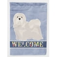 thumbnail image 1 of White Lhasa Apso Welcome Flag Canvas House Size, 1 of 2