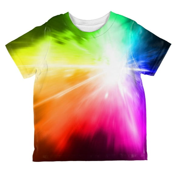White Light Raver Rainbow All Over Toddler T Shirt Multi 4T