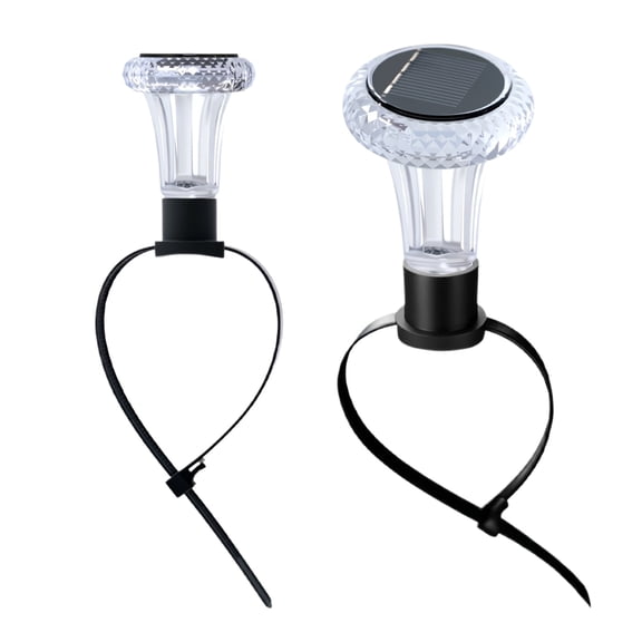 White Light Solar Fence Rope Lights, Waterproof Outdoor Deck Balcony Pool Lawn Ambient Decorative Tie Lights