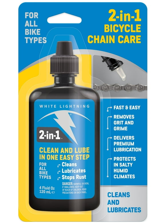 White Lightning 2-in-1 Bike Care 4oz Lubricant and Degreaser