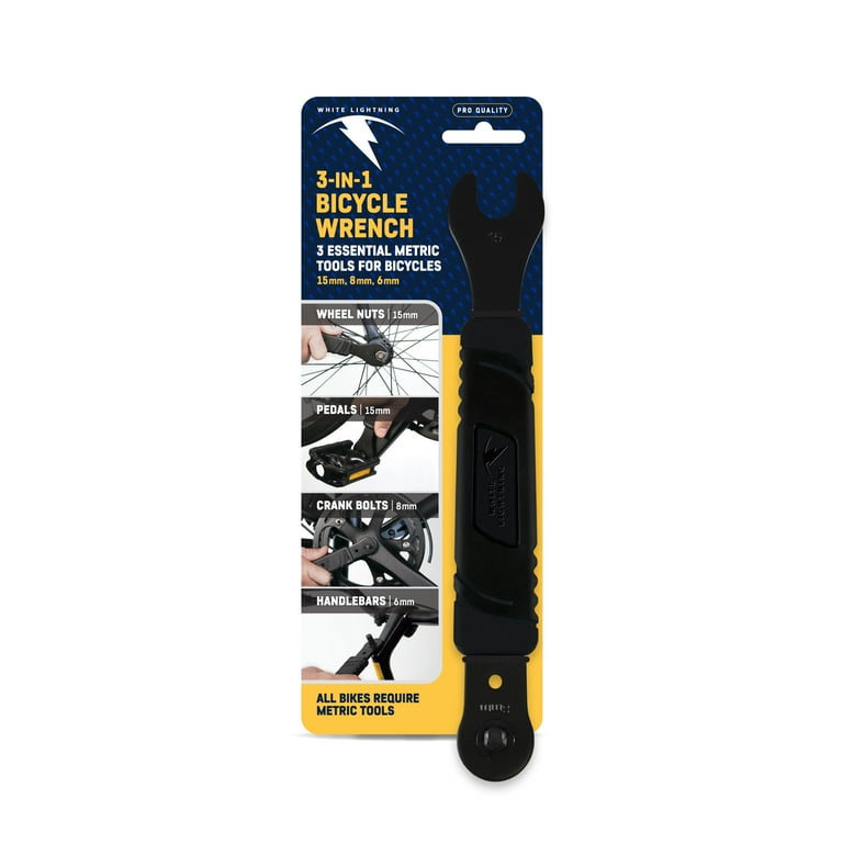 White Lightning 3 in 1 Bicycle Wrench Includes 15mm 10mm and 8mm