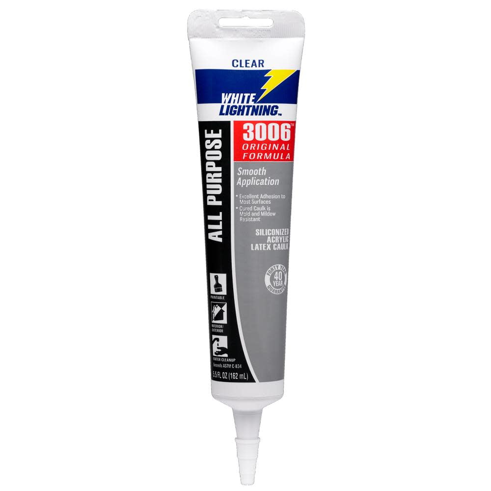 White Lightning 3006 Advanced Formula Caulk White 55 Floz
