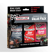 Finish Line Bicycle Cleaner And Degreaser Value Pack, Dry Lube/Degrease/Wash, 4 oz, 3 pack