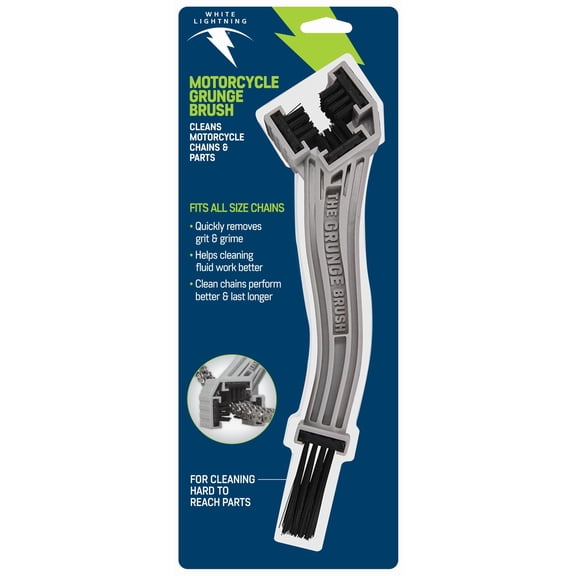 White Lightning Moto Grunge Brush for Deep Cleaning Motorcycle Chains and Gears