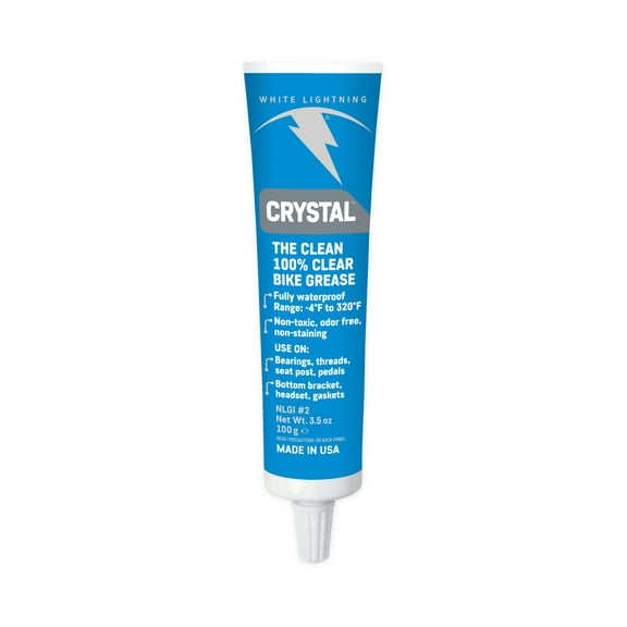 White Lightning Long-Lasting Crystal Grease Bicycle Lubricant, 3.5oz