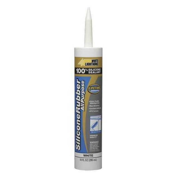 White Lightning Silicone Sealant,White,Silicone Rubber W11120010