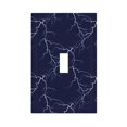 thumbnail image 1 of White Lightning Thunder Light Switch Cover Decorator Single Toggle Wall Plate 1-Gang Receptacle Outlet Decor, 1 of 7