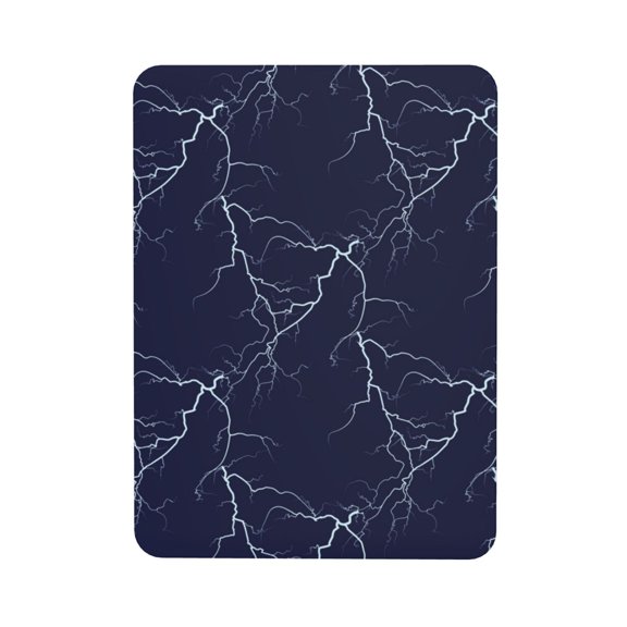 White Lightning Thunder Rectangular Refrigerator Magnet, Soft Magnetic Fridge Magnet for Home, Office, Locker Decor