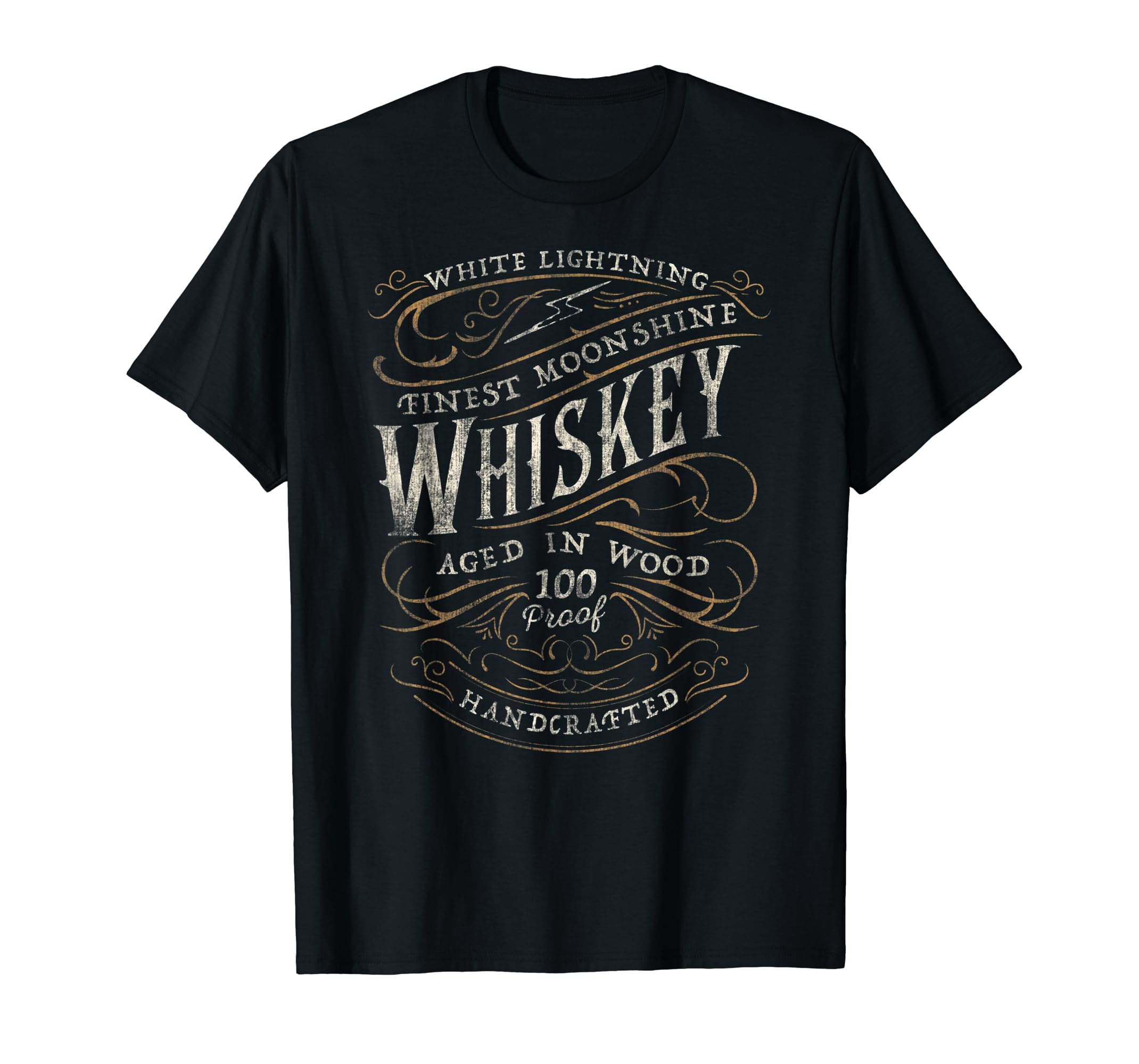White Lightning Whiskey Finest Moonshine Vintage T-Shirt White Lightning Whiskey Finest Moonshine Vintage T-Shirt