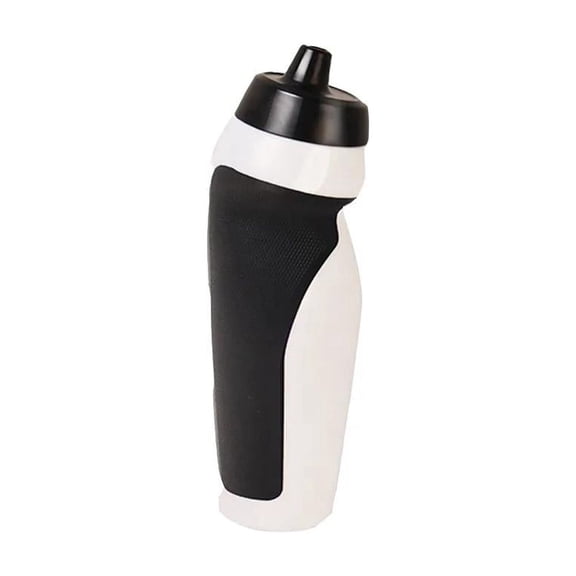 White Lightweight Plastic Cycling Water Bottle Squeeze Sports Kettle High Flow MTB Bike Riding Accessory